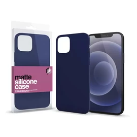 Xprotector XPRO™ Szilikon matte tok ultravékony sötétsötétkék Apple iPhone 12 / 12 Pro készülékhez