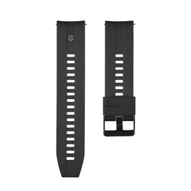 Tactical Quick Release Fekete szilikon univerzális óraszíj 20mm Samsung / Huawei / Honor / Garmin / Amazfit készülékekhez