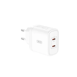 XO CE08 Fehér Hálózati Töltő PD50W 2*USB-C