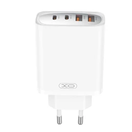 XO Hálózat Töltő CE22 2xUSB 2xUSB-C 45W GAN Fehér	