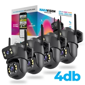 Xprotector NAKAVISION by XPRO™ C1 Okos IP kamera - FEKETE - 4 darabos szett