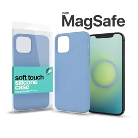 Xprotector XPRO™ MagSafe rögzítésű Soft Touch Szilikon tok Apple Iphone 15 Pro Max készülékhez - világoskék