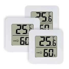 Xprotector Xpro Mini Digitális Hőmérséklet és Páratartalommérő - Fehér - 3 darabos pakk