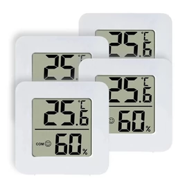 Xprotector Xpro Mini Digitális Hőmérséklet és Páratartalommérő - Fehér - 4 darabos pakk