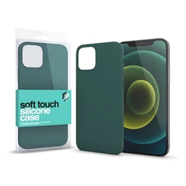 Xprotector XPRO™ Soft Touch szilikon tok Slim sötétzöld Apple iPhone 16e készülékhez