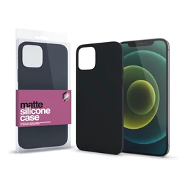 Xprotector XPRO™ Szilikon matte tok ultravékony fekete Apple iPhone 12 Pro készülékhez