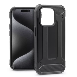 Apple iPhone 15 Pro ütésálló hátlap - Armor - fekete
