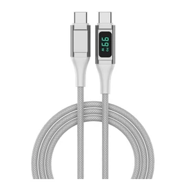 4smarts DigitCord Type-C - Type-C adatkábel kijelzővel 1,5m, fehér