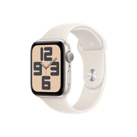 Apple Watch SE (2024) 40mm csillagfény alumínium tok, csillagfény sportszíj S/M
