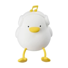 Art Deco hangjegyes csirke alakú éjjeli lámpa, USB, 1200mAh, fehér