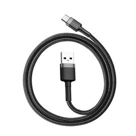 Baseus Cafule USB / Type-C töltő- és adatkábel, 0,5m, szürke-fekete