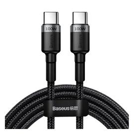 Baseus Cafule Type-C / Type-C töltő- és adatkábel, PD2.0, 2m, szürke/fekete