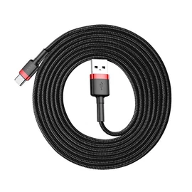 Baseus Cafule USB / Type-C töltő- és adatkábel, 2A, 2m, piros-fekete