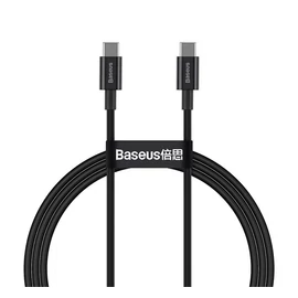 Baseus Superior Type-C - Type-C gyorstöltő adatkábel, 1m, fekete