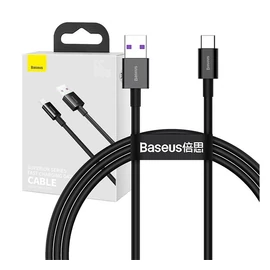 Baseus Superior Type-C gyorstöltő töltő- és adatkábel, 1m, fekete