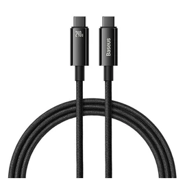 Baseus Tungsten Gold Type-C-Type-C adatkábel, 240W, 1m, fekete