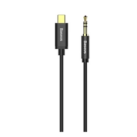 Baseus Yiven Type-C / 3,5 mm-es mini jack audio kábel, 1,2 m, fekete