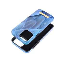 Forcell F-Protect Mirage Apple iPhone 14 Pro Max Magsafe kompatibilis hátlap tok, madártoll minta, kék