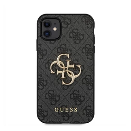 Guess PU 4G Metal Logo Apple iPhone 11 hátlap tok, szürke