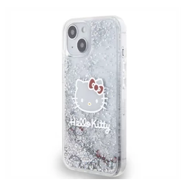 Hello Kitty Liquid Glitter Electroplating Head Logo Apple iPhone 12/12 Pro hátlap tok, átlátszó