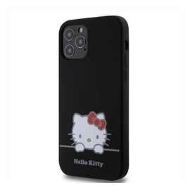 Hello Kitty Liquid Silicone Daydreaming Logo Apple iPhone 12/12 Pro hátlap tok, fekete