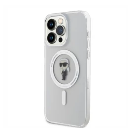 Karl Lagerfeld IML Ikonik MagSafe Apple iPhone 15 Pro Max hátlap tok, átlátszó
