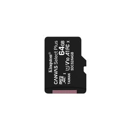 Kingston Canvas Select Plus microSDXC 64GB (Class 10), UHS-I memóriakártya adapter nélkül (SDCS2/64GBSP)