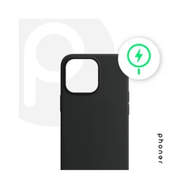 Phoner Apple iPhone 13 Magsafe szilikon tok, fekete