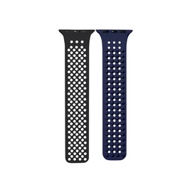 Phoner Spike Apple Watch szilikon szíj, 38/40/41mm, fekete/éjkék