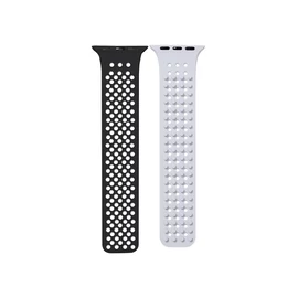Phoner Spike Apple Watch szilikon szíj, 38/40/41mm, fekete/felhőszürke