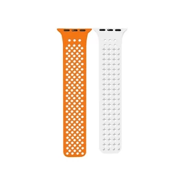Phoner Spike Apple Watch szilikon szíj, 38/40/41mm, narancs/fehér