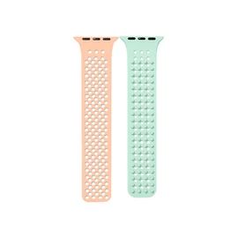 Phoner Spike Apple Watch szilikon szíj, 38/40/41mm, papya/pisztácia