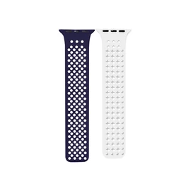 Phoner Spike Apple Watch szilikon szíj, 49/45/44/42mm, kék/fehér