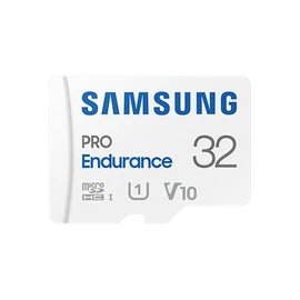 SAMSUNG Memóriakártya, PRO Endurance microSD kártya 32GB, CLASS 10, UHS-I (SDR104), + SD Adapter, R100/W30