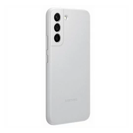 Samsung Galaxy S22+ Leather Cover, gyári bőr tok, szürke, EF-VS906LJ