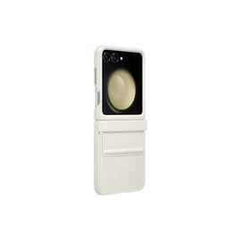 Samsung Galaxy Z Flip5 gyári Flap ECO bőr tok, krém