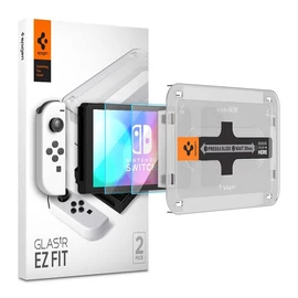 Spigen "Glas.tR EZ FIT" Nintendo Switch OLED Tempered kijelzővédő fólia, 2db