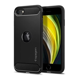 Spigen Rugged Armor Apple iPhone SE 2022/2020 tok, Matte Black, fekete