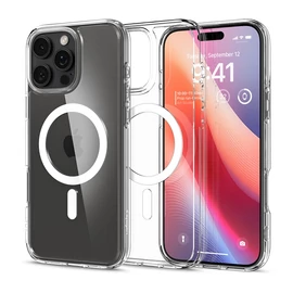 Spigen Ultra Hybrid MagFit Apple iPhone 16 Pro Max tok, + EZ FIT kijelzővédő fólia csomag, fehér ACS08141
