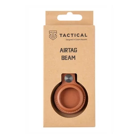 Tactical Apple AirTag bőr kulcstartó, barna