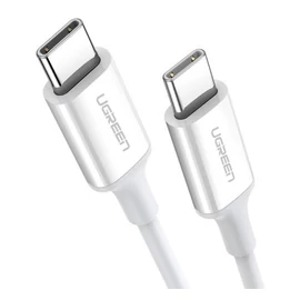Ugreen US264 Type-C / Type-C gyorstöltő- és adatkábel, 60W, 2m, fehér