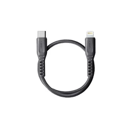Uniq Flex Type-C / Lightning MFi töltő- és adatkábel, 30cm, szürke