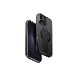 Uniq Heldro Max iPhone 16 Pro Max MagSafe tok kitámasztóval,  fekete/szürke