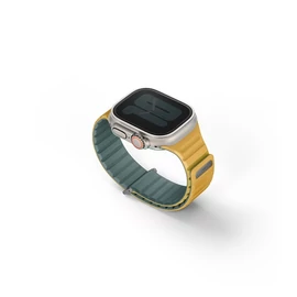 Uniq Revix Evo mágneses Apple Watch szíj, 49/45/44/42MM, zöld/ sárga