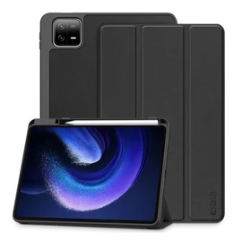 Xiaomi Pad 6 (11.0) / Pad 6 Pro (11.0), mappa tok, közepesen ütésálló, érintőceruza tartóval, Trifold, TP SC Pen, fekete