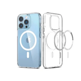Haffner Clear Mag Cover szilikon tok - Apple iPhone 13 Pro Max - átlátszó
