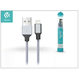 Devia USB - Lightning USB töltő- és adatkábel - 1 m-es vezetékkel - Devia Tube  Lightning USB 2.4A - ezüst/kék