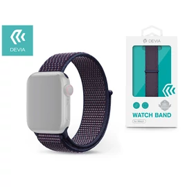 Devia Deluxe Series Sport3 Apple Watch szövet sport szíj - 42/44/45/49mm - indigókék