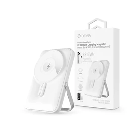Devia Extreme Speed Magnetic PD 22.5W powerbank/állvány - Lightning/Type-C - 10.000 mAh - fehér