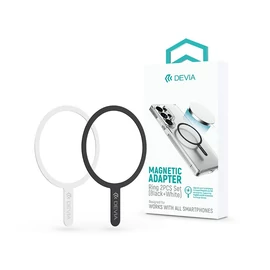 Devia fém ellenlapka darab MagSafe mágneses autós tartóhoz - 2 db/csomag - fekete, fehér